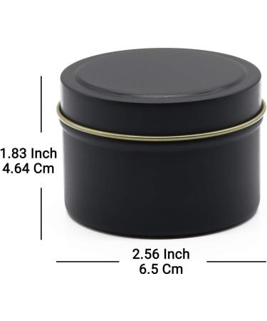 4oz Black Candle Tins - 24 Piece Bulk Candle Making Containers | Wholesale Candle Jars for Candle Making - Multiple Colors Available - Buy Online on GoSupps.com