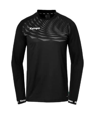 Kempa Men's Wave 26 Longsleeve Boys' Sports Long-Sleeved Shirt Sports Sweater Black/Anthracite M EU