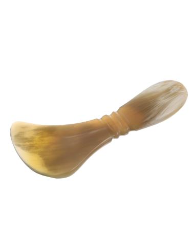Heallily guasha scrap massage tool buffalo horn guasha bord roller plate facial beauty tool for neck back face acupuncture trigger point treatment dark brown
