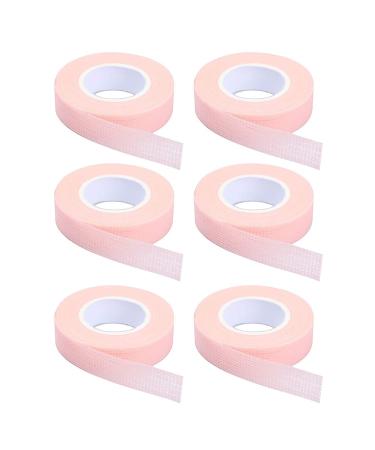TEOYALL 6 Rolls Eyelash Tape Adhesive Lash Extension Tape Breathable Micropore Fabric Tape Lash Extensions Supplies (Pink) #1 Pink - Buy Online on GoSupps.com