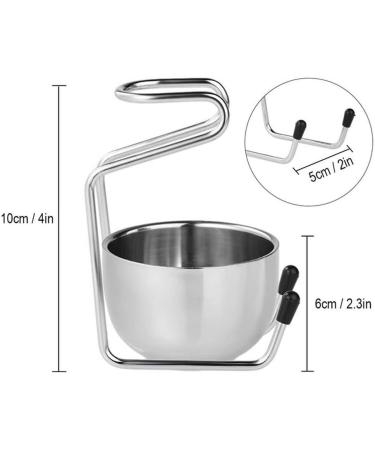 Shaving Brush Stand with Bowl Stainless Steel Shaving Brush Stand Holder Razor Bowl Grooming Set Male Facial Cleaning Tools (Silver) - Buy Online on GoSupps.com