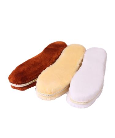 3 Pairs Warm Shoe Pads Winter Insole Shoes Felt Shoe Insoles Fluffy Shoe Inserts Thermal Insoles Foot Shearling Inserts Comfort Insoles Lambswool Insoles Boots Comfortable Wool Pad As Shown 42
