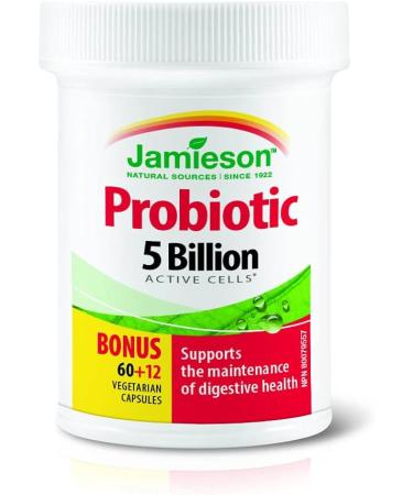 Jamieson Probiotics 5 Billion Active Cells - Regular Strength & Omega-3 Select 1 000 mg 5 Billion+ Omega-3 200 Count (Pack of 1) - Buy Online on GoSupps.com