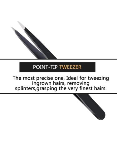 Precise Eyebrow Tweezers Set for Women and Men 3-in-1 1 Slant Tweezers + 1 Pointed Tweezers + 1 Pointed Slant Tweezers #-0810086 - Buy Online on GoSupps.com