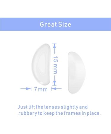 Silicone Eyeglass Nose Pads - Hypo-allergenic Adhesive Nose Grips for Glasses and Sunglasses (12 Pairs) - Buy Online on GoSupps.com