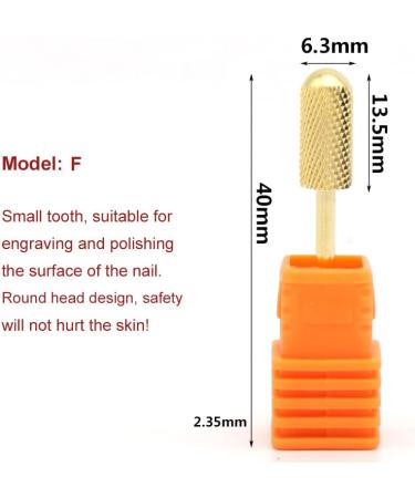 Nail Drill Bits Professional Tungsten Electric Nail Removing Cuticle Tools Kit with 2.35mm Shank for Grinding Polishing and Sanding - Buy Online on GoSupps.com