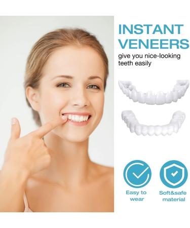 Frenzify Instant Dentures for Couples - Upper & Lower Plug-In Artificial Teeth for Adults | Provisional White - Buy Online on GoSupps.com