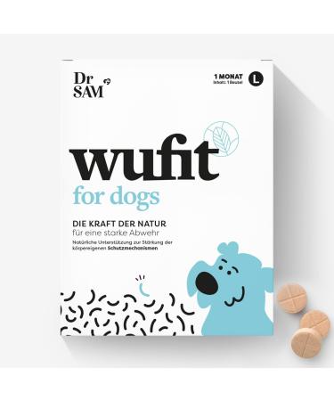 Dr.Sam Wufit Dogs-Wurmkur second tablets for dogs 100% vegetable as support of the natural gastrointestinal function after a worm infestation for dogs from 40kg - Buy Online on GoSupps.com