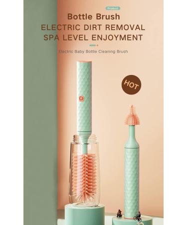 Electric Baby Bottle Brush Cleaning Set with Silicone Attachments - Cordless & Portable for Baby Bottles, Cups, Sippy Cups & Accessories - Buy Online on GoSupps.com