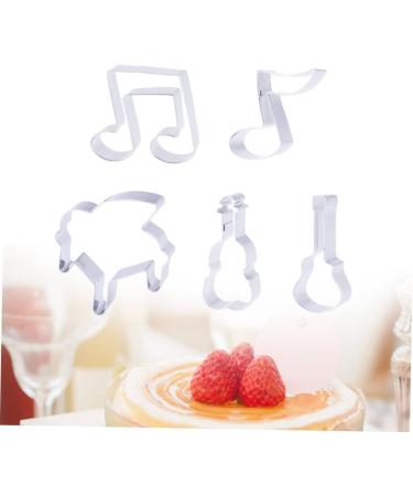 Milisten 5 Pcs Professional Baking Supplies Heart Shaped Molds Stainless Steel Baking Molds Musical Instrument Molds Musibi Molds Cookie Molds Biscuit Cake Fruit Set medium Silver - Buy Online on GoSupps.com