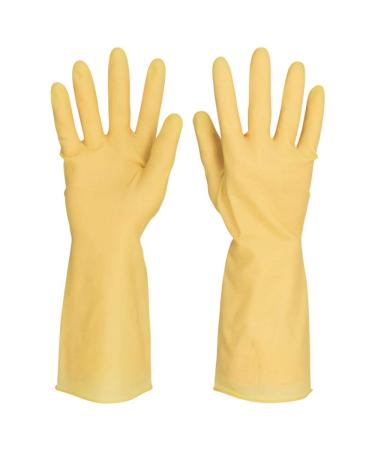 SEPTAM Cleaning Gloves Rubber gloves rubber waterproof yellow (33cm) dishwashing rubber gloves female household housework thickened labor insurance wear-resistant beef tendon beef tendon latex