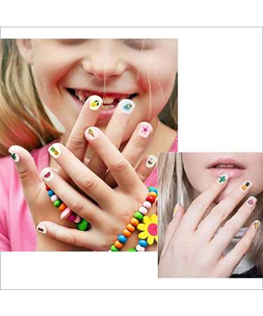 Konsait 1000+pcs 3D Summer Nail Art Stickers - Self-adhesive Nail Decals with Hawaii Flamingo, Cactus, Flower, Fruits, Ocean, Leaves Designs for Women, Girls, Kids - Buy Online on GoSupps.com