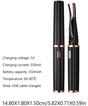 TOVINANNA 1 Set Heated Eyelash Curlers Portable Electric Eyelash Curler Rechargeable Lash Curler Mascara Curler Eyelash Holder with USB and Instruction Book Beauty Makeup Tools - Buy Online on GoSupps.com