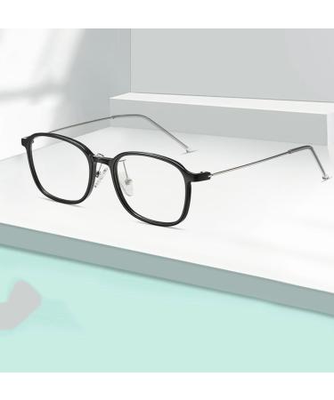 Ultra-Light Metal Square Frame Blue Light Blocking Glasses for Men & Women - Anti UV Ray Computer Reading Glasses 51mm - Buy Online on GoSupps.com