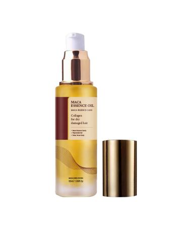 Dmuzsoih 50ml Maca Hair Oil - Hair Care Oil Repair Hair Es-sential Oil Deep Hydration Hair Oil Maca Essence Care Co-llagens Soften Smooth Hair Essence For Dry Damaged Hair Argan Deep Repair Oil
