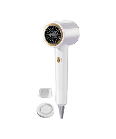 GaotKeut Portable Hair Dryer Low Noise Lightweight 2400W Adjustable Heat Settings Compact Size Ionic Blow Dryer with Diffuser Fast Dry white