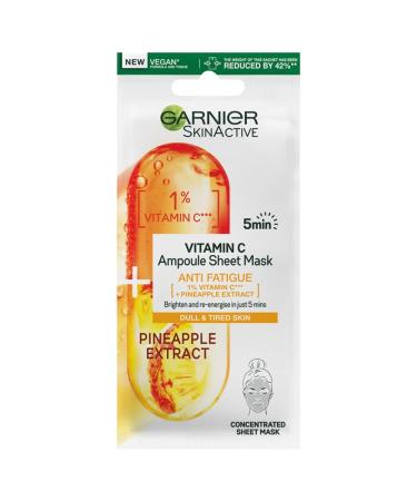 Garnier SkinActive Vitamin C Anti Fatigue Ampoule Sheet Mask 15g