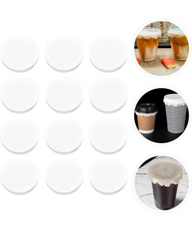 HEMOTON 500pcs Leak-proof Sealing Paper Beverage Cup Sealing Film Filters Paper Chip Crimper Leakproof Paper Pad Bottle Sealing Paper Practical Disposable Travel Bottom Pad White re-usable 13X13X0.05CM - Buy Online on GoSupps.com