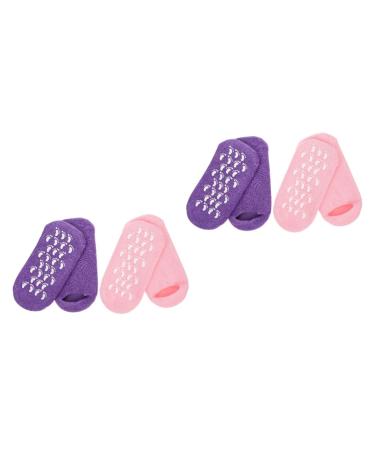 minkissy 4 Pairs Gel Socks Women's Socks Vegetable Gel Moisturizing Miss