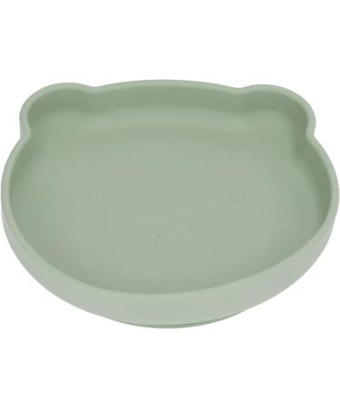 SALUTUYA Silicone Baby Plate with Suction Base - Easy to Clean Dinnerware (Green Black) - Buy Online on GoSupps.com