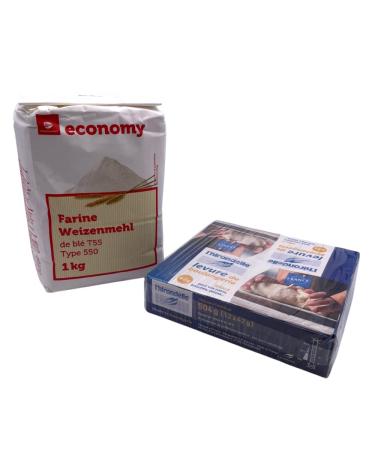 Bread Making bundle T55 Flour 1kg and Fresh Yeast 12 x 42g