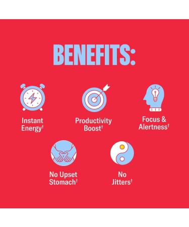 Natural Energy Strips - 50mg Caffeine L-Theanine & Vitamin B12 | 30 Energy Strips Equals 30 Energy Drinks | Fast Absorption Energy Solution - Buy Online on GoSupps.com