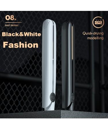 Mini Curling Iron & Hair Straightener | 2 in 1 Tourmaline Ceramic Tools for Salon & Home Styling - Black - Buy Online on GoSupps.com