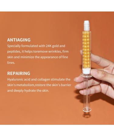BERVEAL 24K Gold Anti-Aging Eye Cream with Collagen 2 Syringe Pack Dark Circle and Fine Line - Buy Online on GoSupps.com