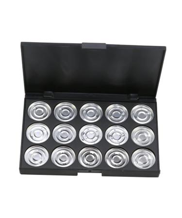 Beatifufu 15 Empty Cosmetic Eyeshadow Palette Empty Makeup Estuche De Maquillaje Empty Eyeshadow Case Silver