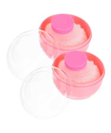 SOESFOUFU 2 Boxes Powder Puff Box Makeup Applicator Powder Container Mini Containers Body Powder Plush Acrylic Cleaning Supplies Make Up Baby
