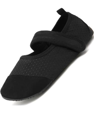 Acfoda Unisex Adult Barefoot Shoes with Velcro Fastener Size 36-47 39/40 EU 22 M Black