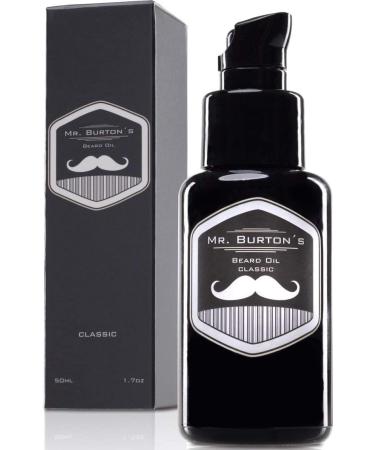 Bart l Men - Mr. Burton s Beard Oil Classic with argan oil - Made in Germany 50ml promotes healthy beard growth - beard care for men - Buy Online on GoSupps.com