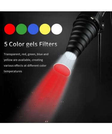 Aluminium Conical Snoot Kit for Bowens Mount Strobe Flash - Honeycomb Grid & Color Filters - Buy Online on GoSupps.com
