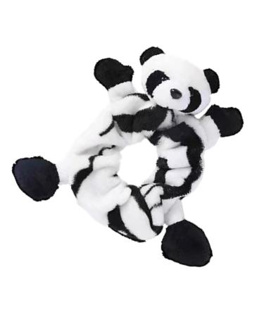 minkissy Panda Hair Band Hair Scrunchies Girl Scrunchies Head Bands for Womens Hair Cute Animal Scrunchies Hair Bun Rope Elastic Hair Bands Panda Hair Rope Tie Miss Cloth Hairy Panda Doll