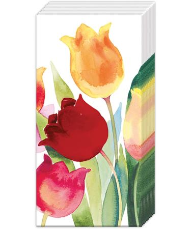 Boston International Bulk 4-Ply Pocket Tissues Bundle of 6 Packs of 10 Tissues (Powerful Tulips)