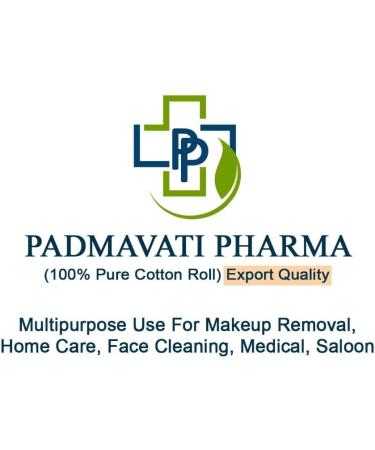 Padmati Pharma Absorbent Pure Cotton Wool Roll - 400 MG | Ultra Soft Makeup Remover & Toner Application | Cotton Facial Cleansing Wipes for Salons - Buy Online on GoSupps.com