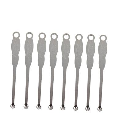 Stainless Steel Ear Spoon 100pcs Silver Ear Cleaner Ear Spoon Ear Pick Stainless Steel Earpick Wax Curette Stainless Steel Ear Spoon Ear Pick