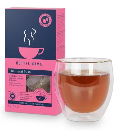 HOTTEA MAMA Organic Raspberry Leaf & Peppermint Blend Tea for Pregnancy | Caffeine Free Herbal Tea | 14 Biodegradable Pyramid Bags - Buy Online on GoSupps.com
