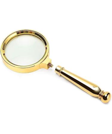 Magnifier with 10X Magnification Lightweight Handheld Magnifying Glass for Reading Inspection Hobbies Crafts with a Lens Cloth and Bag Magnifier/Metallic Comfortable Anniversary - Buy Online on GoSupps.com