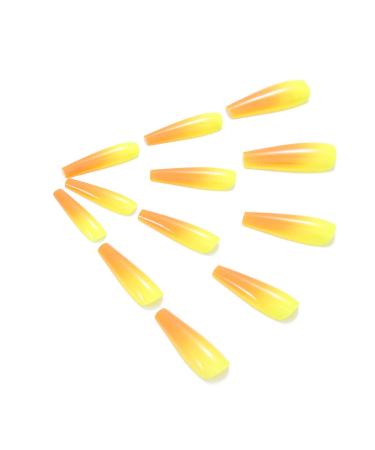 Brishow Coffin Artificial Nails - Long Gradient Ballerina Acrylic Press-On Nails | 24 Pcs for Women & Girls - Buy Online on GoSupps.com