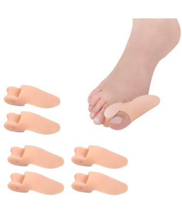 MICPANG Bunion Corrector - Gel Silicone Pads Splint for Bunion Relief - Big Toe Separator Cushion - Peach (3 Pairs) - Buy Online on GoSupps.com