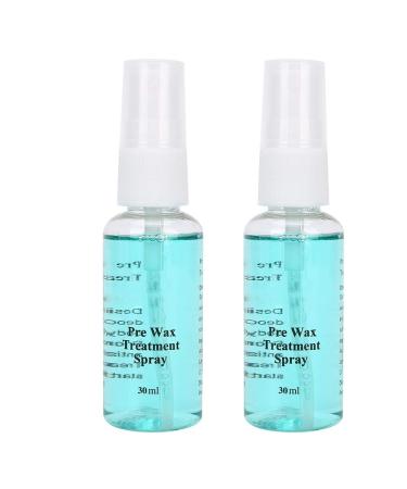2pcs Pre Wax Treatment Spray, Moisturizing Wax Cleanser Soft Effective Cleaner Spray Lotion Hair Removal Spray 30ml