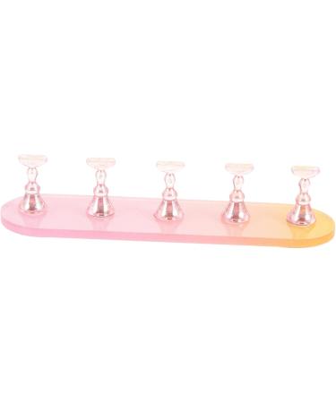 minkissy 5 Sets Nail Practice Holder Stick on Tiles Convenient Nail Holders Nail Stand Nail Painting Stand Training Acrylic Trays for Display Nail Art and Silver Plastic Fixture - Buy Online on GoSupps.com
