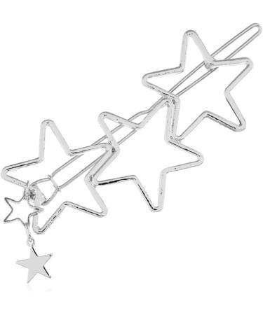 Aneneiceera Hollow Out Star Hair Clip Silver Hair Clip Tassel Hairpin Headpiece Decorative Hair Pins Headpiece Bridal Hair Accessories for Women and Girls (Silver) - Buy Online on GoSupps.com