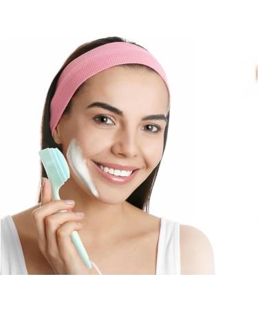 Manual Cleansing Silicone Brush Makeup Remover Blackhead Deep Clean pores Makeup Face Wash Brush Cleanser Beauty Tool -1 Set (Green) - Buy Online on GoSupps.com