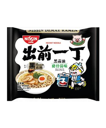 Nissin Japan DEMAE ITCHO Black Garlic Oil and Artificial Pork Flavor 100g x 5 Pack Made in Hong Kong Japanese Ramen