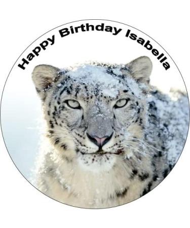 SNOW LEOPARD FACE 7.5 PREMIUM Edible RICE Cake Topper D1 - Buy Online on GoSupps.com
