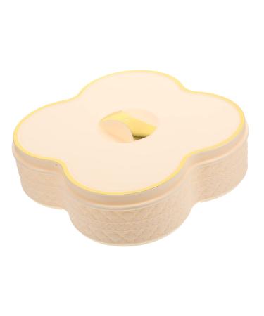 PRETYZOOM Box for Decorative Aging Shop Tea Multi-Function Storage Biscuit Cookie Exquisite Adorable Lovely 23.5X23.5X7.8CM White1
