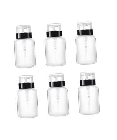 MERRYHAPY MERRYHAPY Refillable Pump Bottles for Nail Polish Remover 6 x 200ml Lockable Pressure Bottles Pump for Submersible