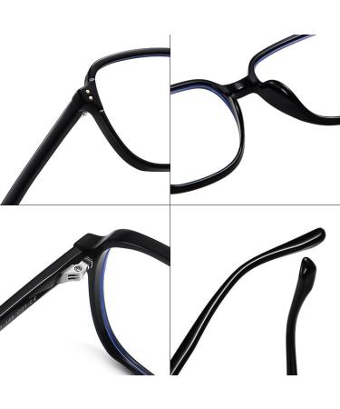 Large Square TR90 Blue Light Blocking Glasses for Men & Women | UV Protection Computer & Reading Eyewear - 54mm - Buy Online on GoSupps.com